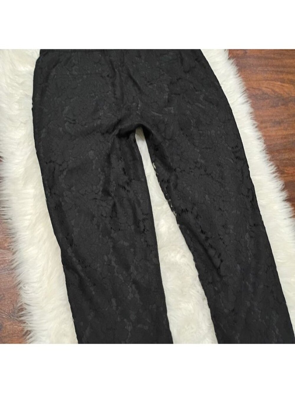 J.Crew Womens Black Lace Crop Pants Size 6 Whimsy Slim Fit - Picture 7 of 14
